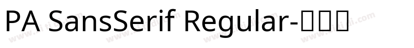 PA SansSerif Regular字体转换